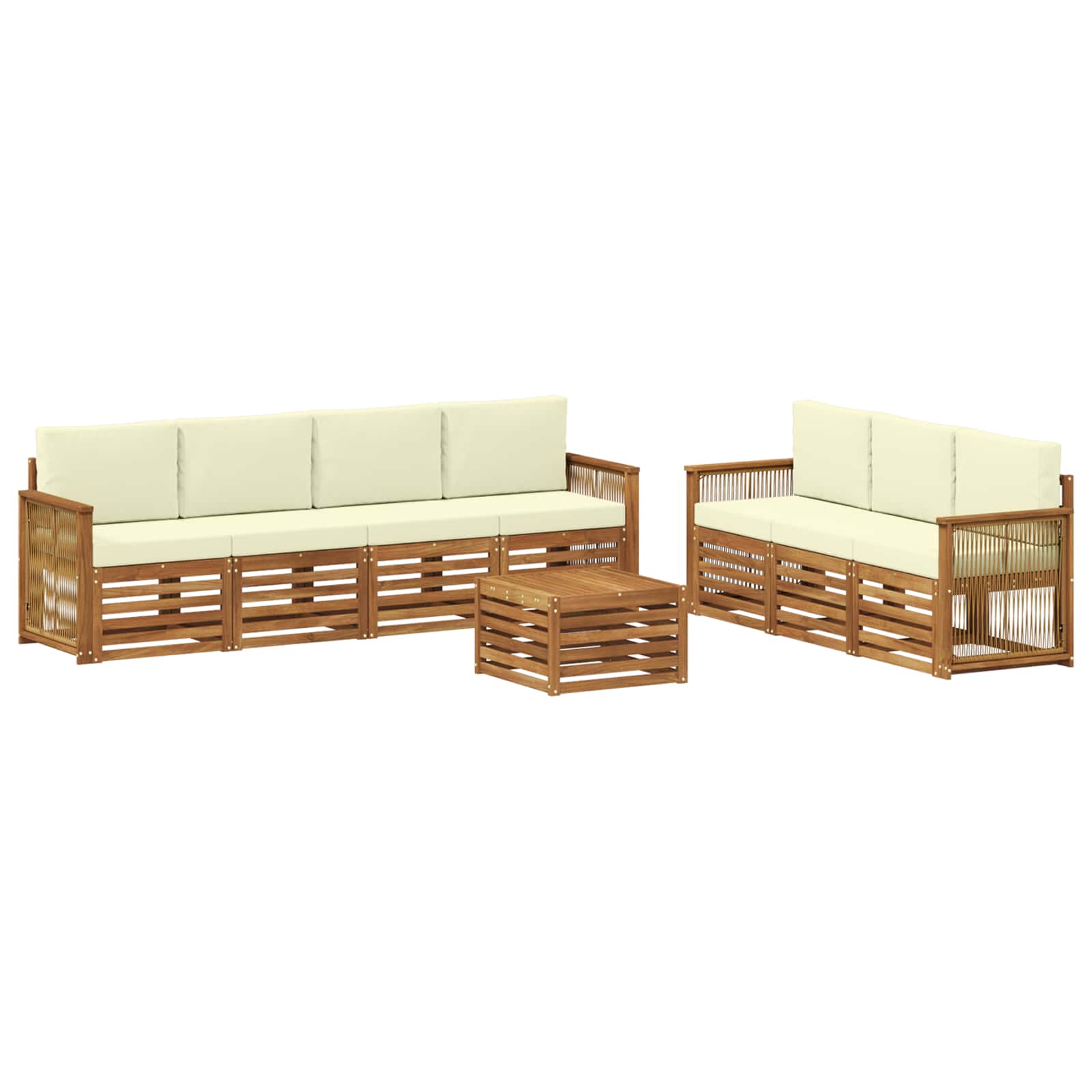 Sofagarnituren mit Kissen 8 pcs Massivholz Akazie