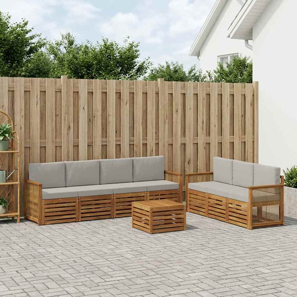 Sofagarnituren mit Kissen 8 pcs Massivholz Akazie
