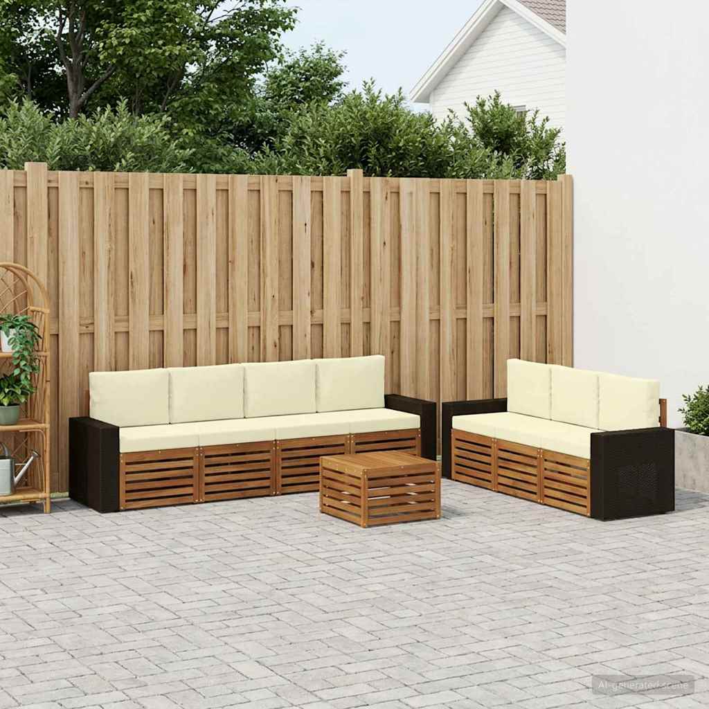 Sofagarnituren mit Kissen 8 pcs Massivholz Akazie