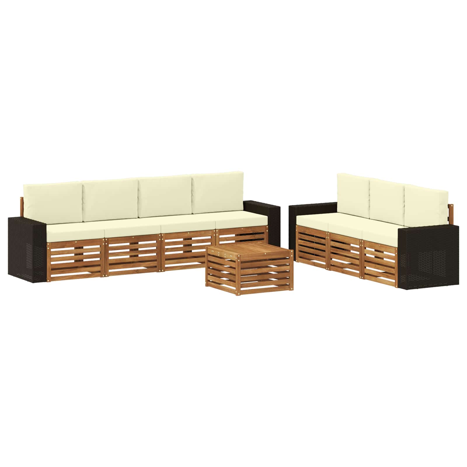 Sofagarnituren mit Kissen 8 pcs Massivholz Akazie
