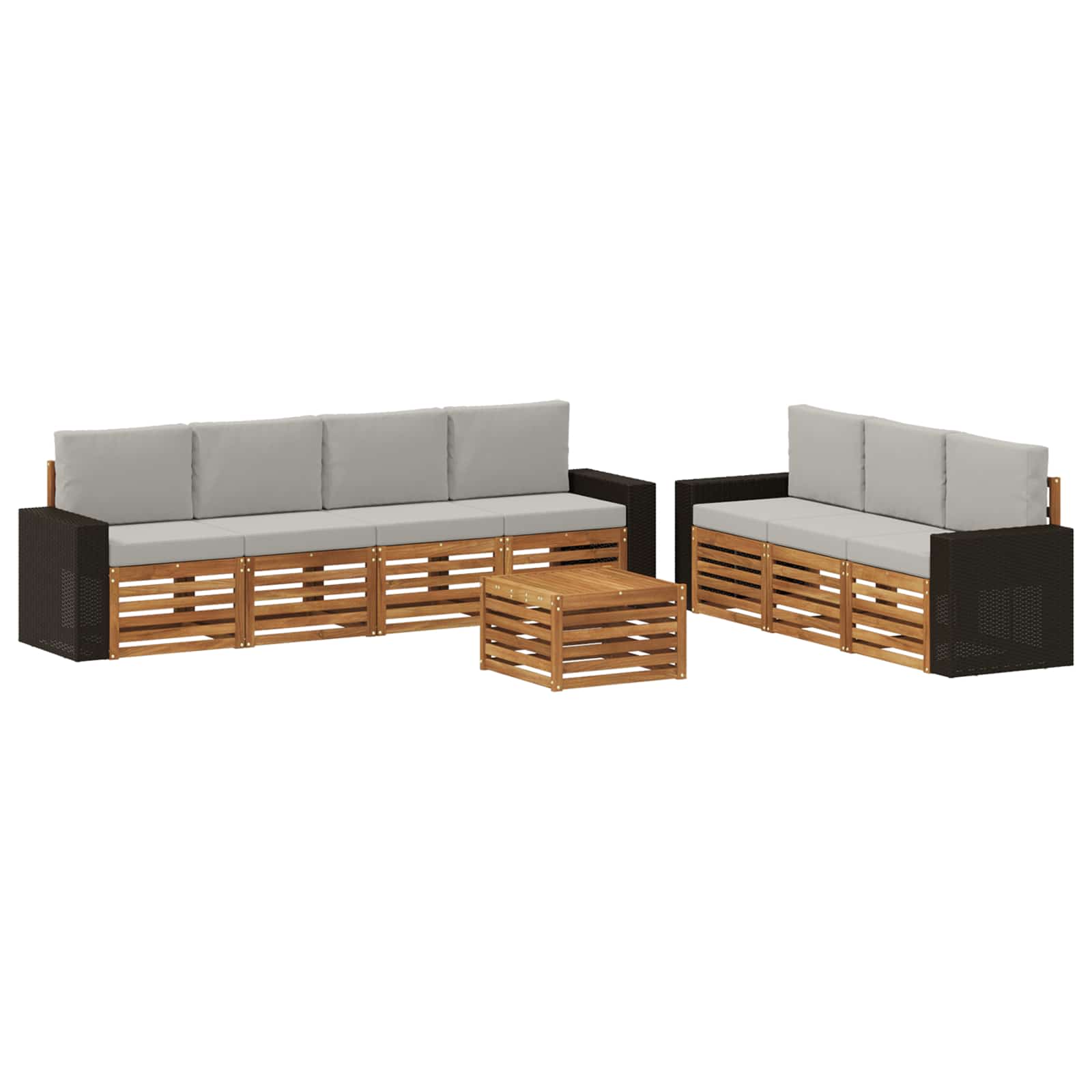 Sofagarnituren mit Kissen 8 pcs Massivholz Akazie