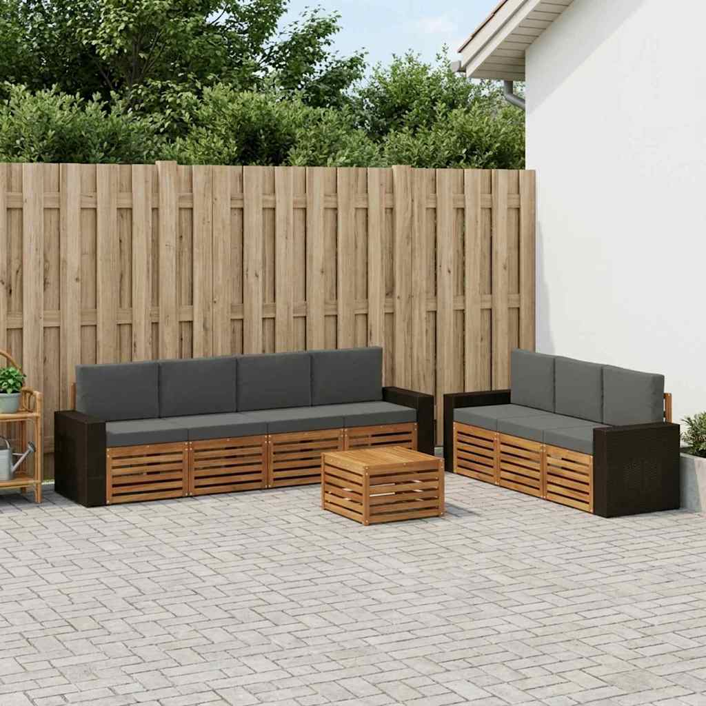 Sofagarnituren mit Kissen 8 pcs Massivholz Akazie