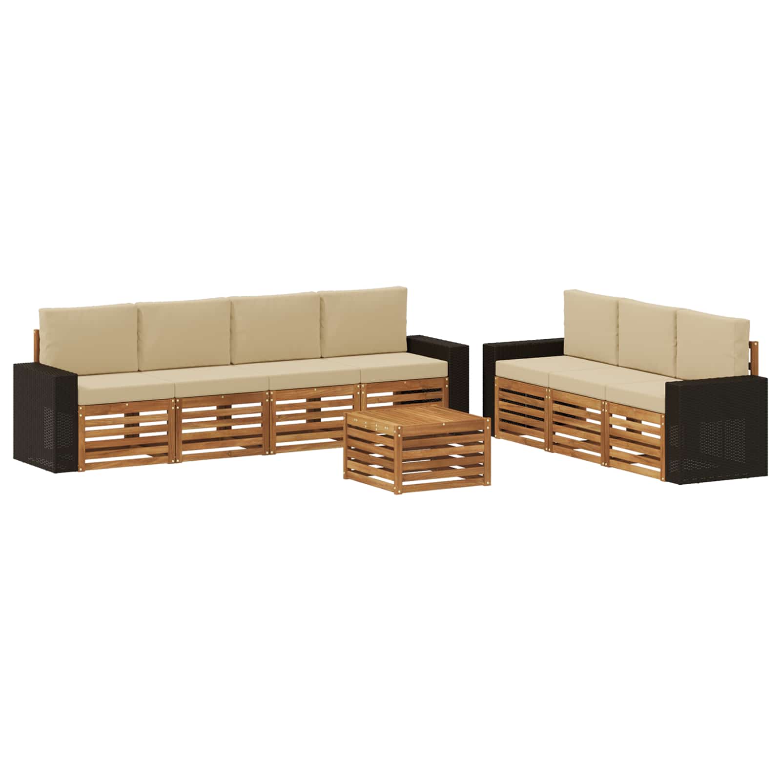 Sofagarnituren mit Kissen 8 pcs Massivholz Akazie