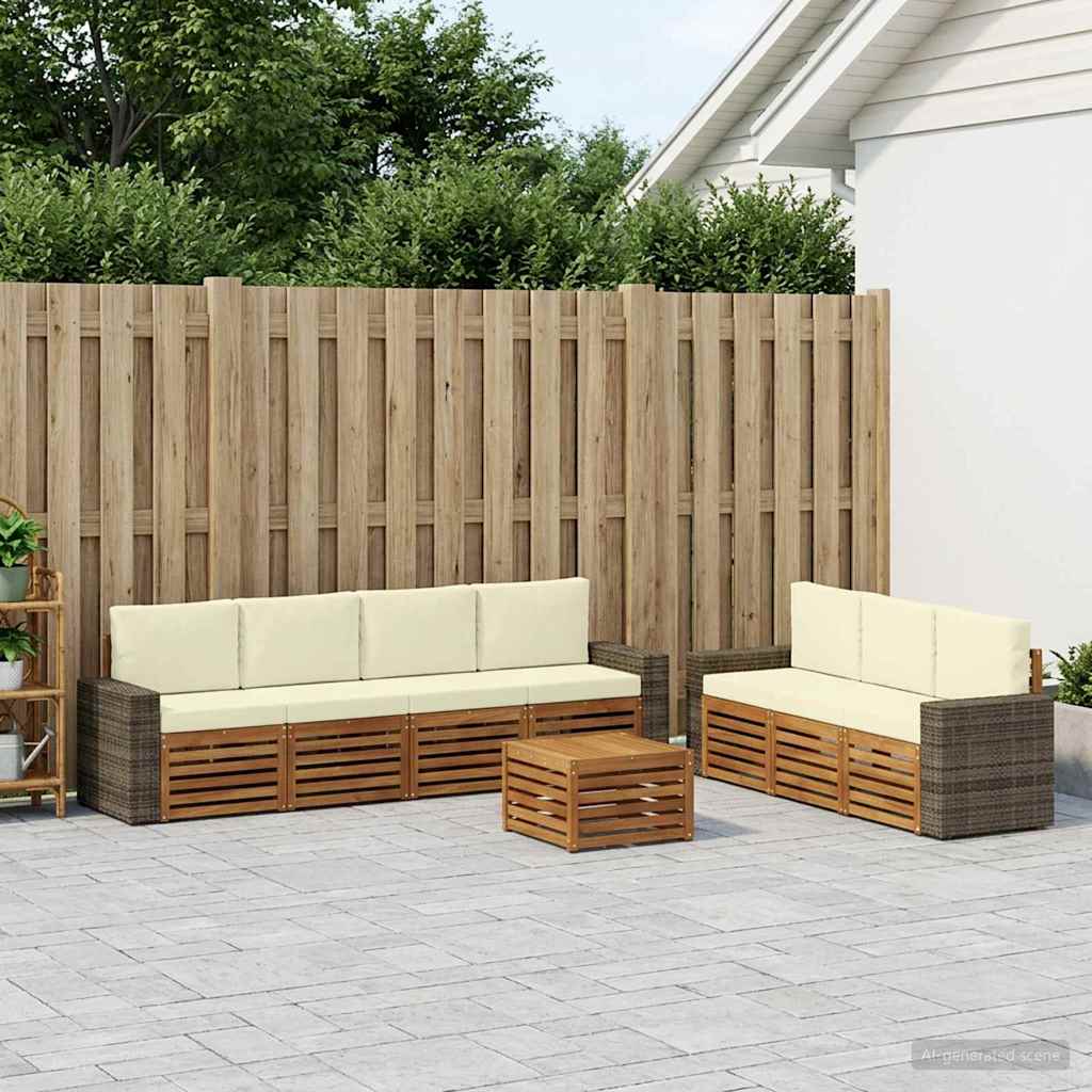Sofagarnituren mit Kissen 8 pcs Massivholz Akazie
