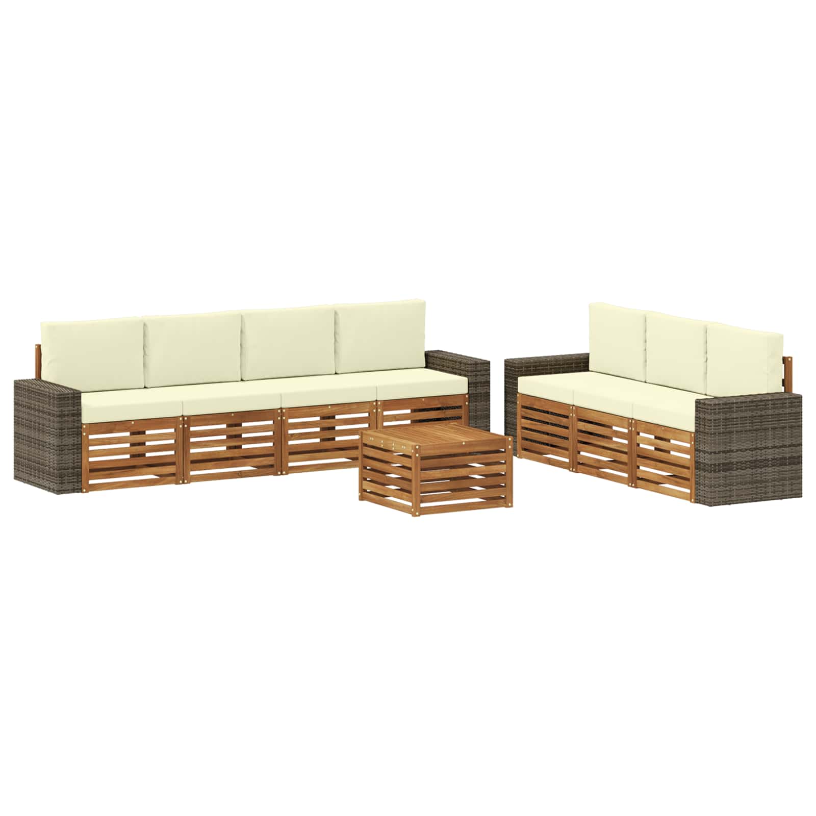 Sofagarnituren mit Kissen 8 pcs Massivholz Akazie