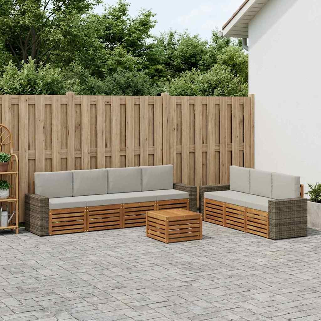 Sofagarnituren mit Kissen 8 pcs Massivholz Akazie