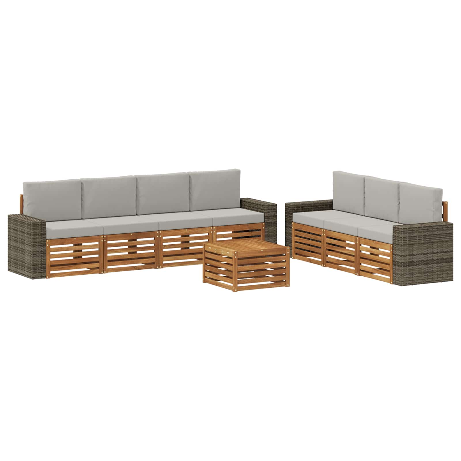 Sofagarnituren mit Kissen 8 pcs Massivholz Akazie