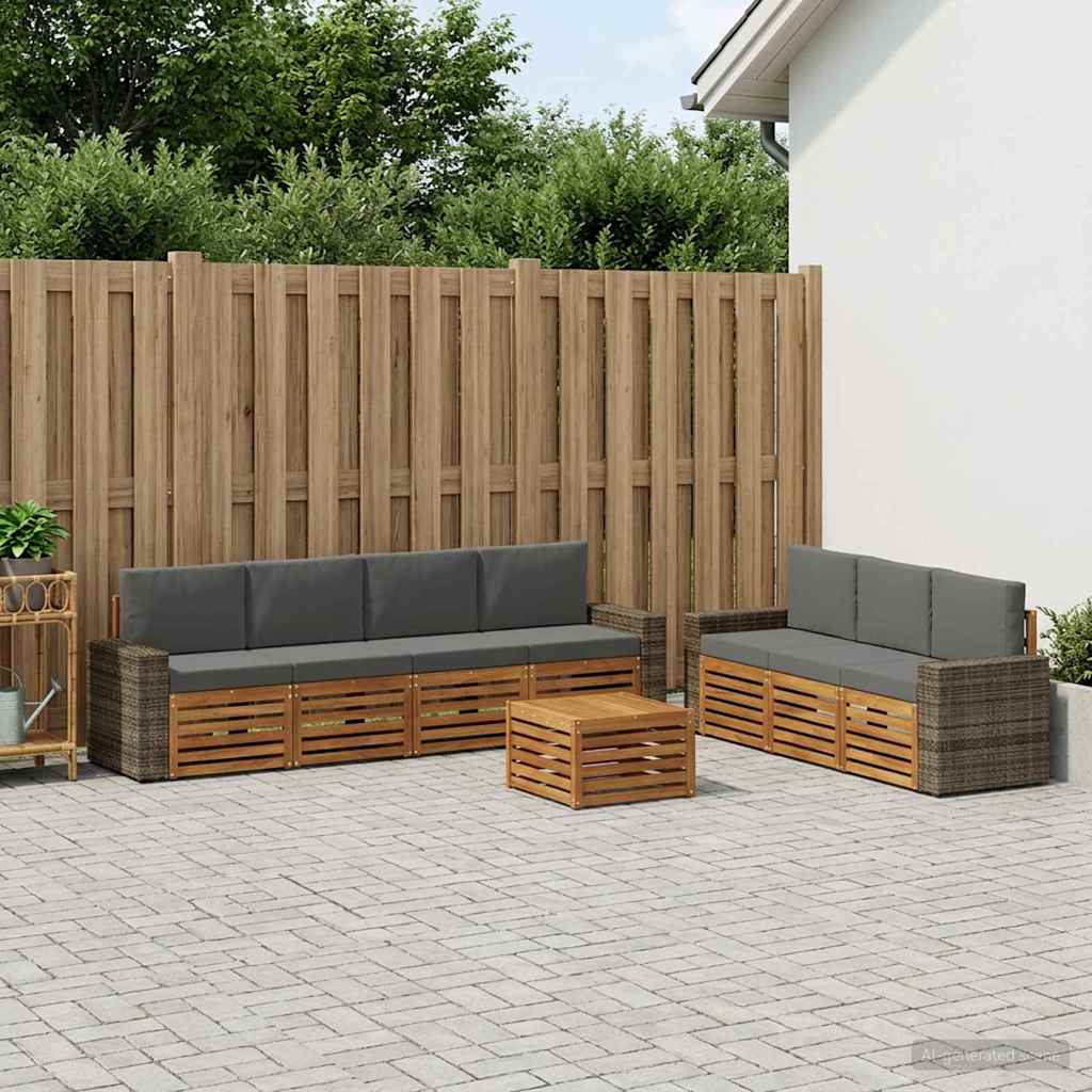 Sofagarnituren mit Kissen 8 pcs Massivholz Akazie