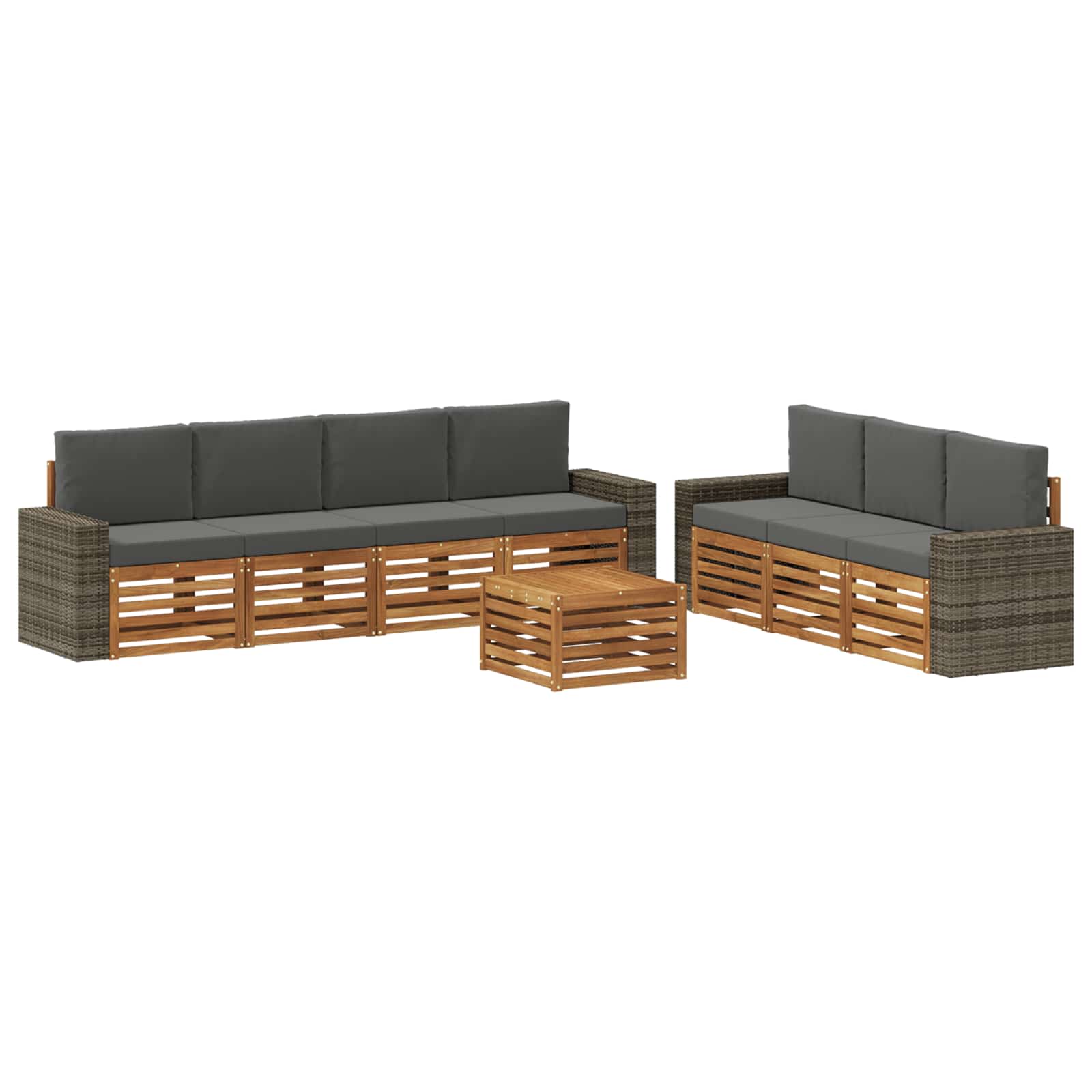 Sofagarnituren mit Kissen 8 pcs Massivholz Akazie