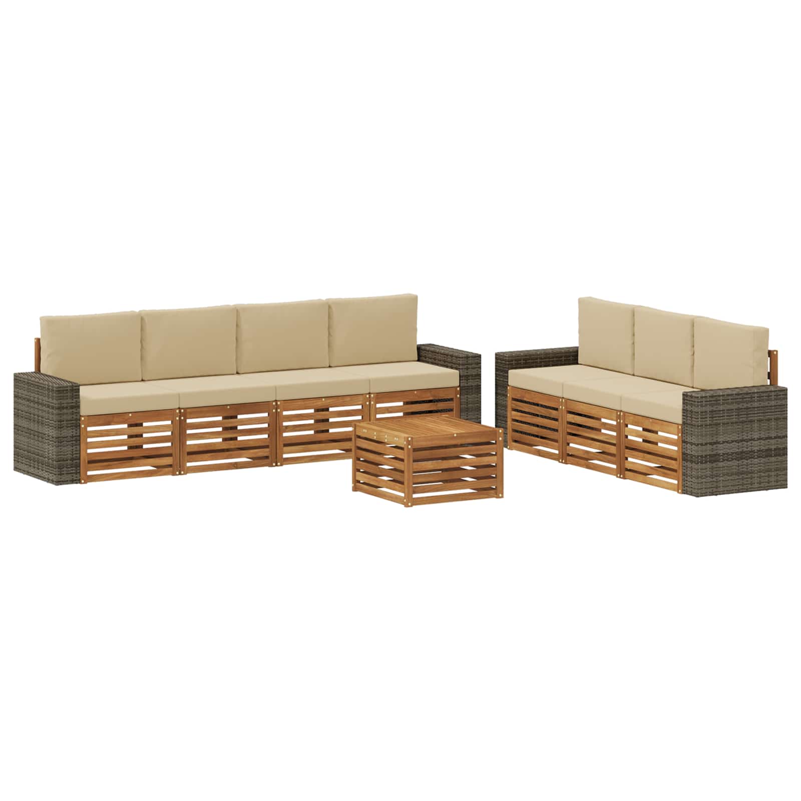 Sofagarnituren mit Kissen 8 pcs Massivholz Akazie