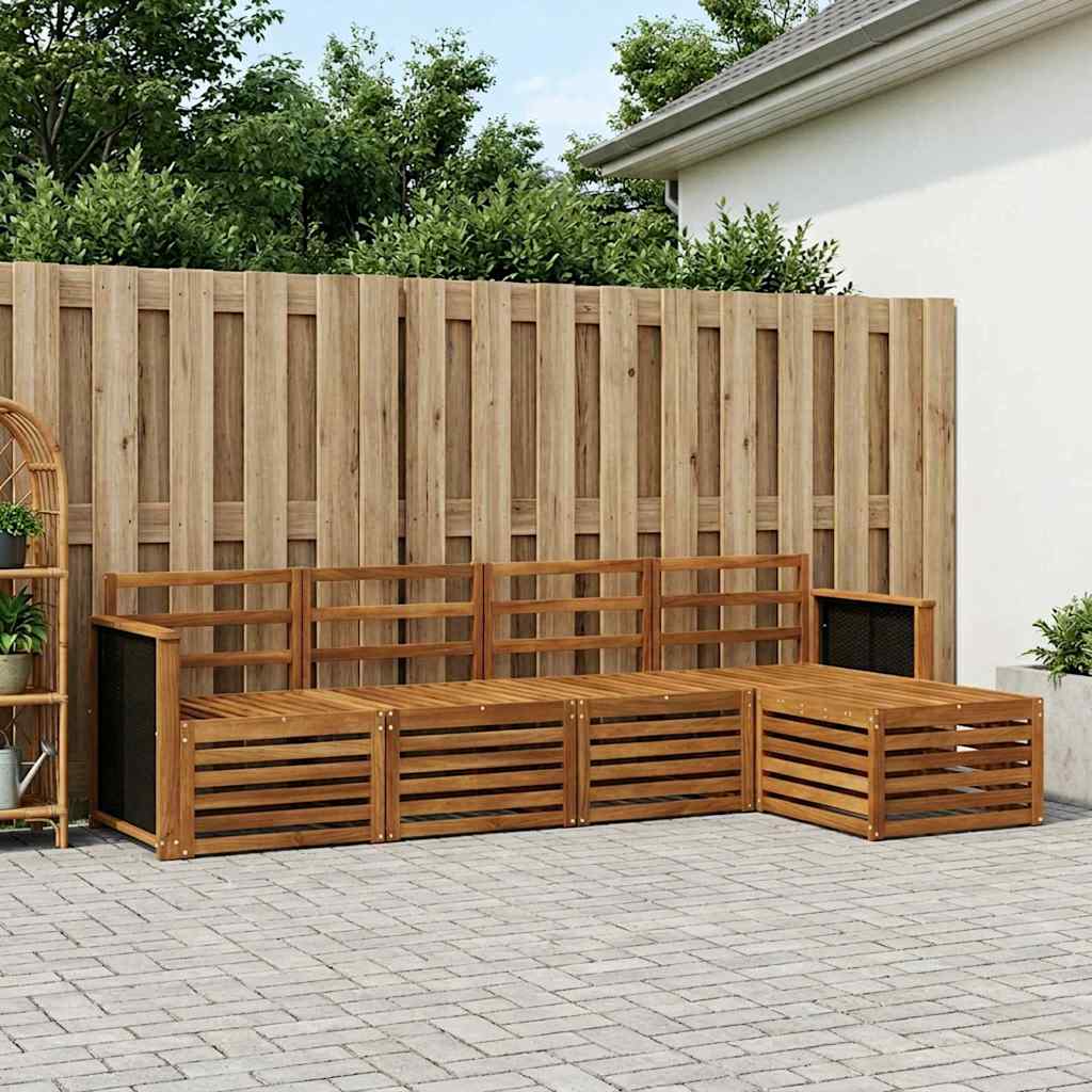 Outdoor-Sofagarnitur 5 pcs Natur