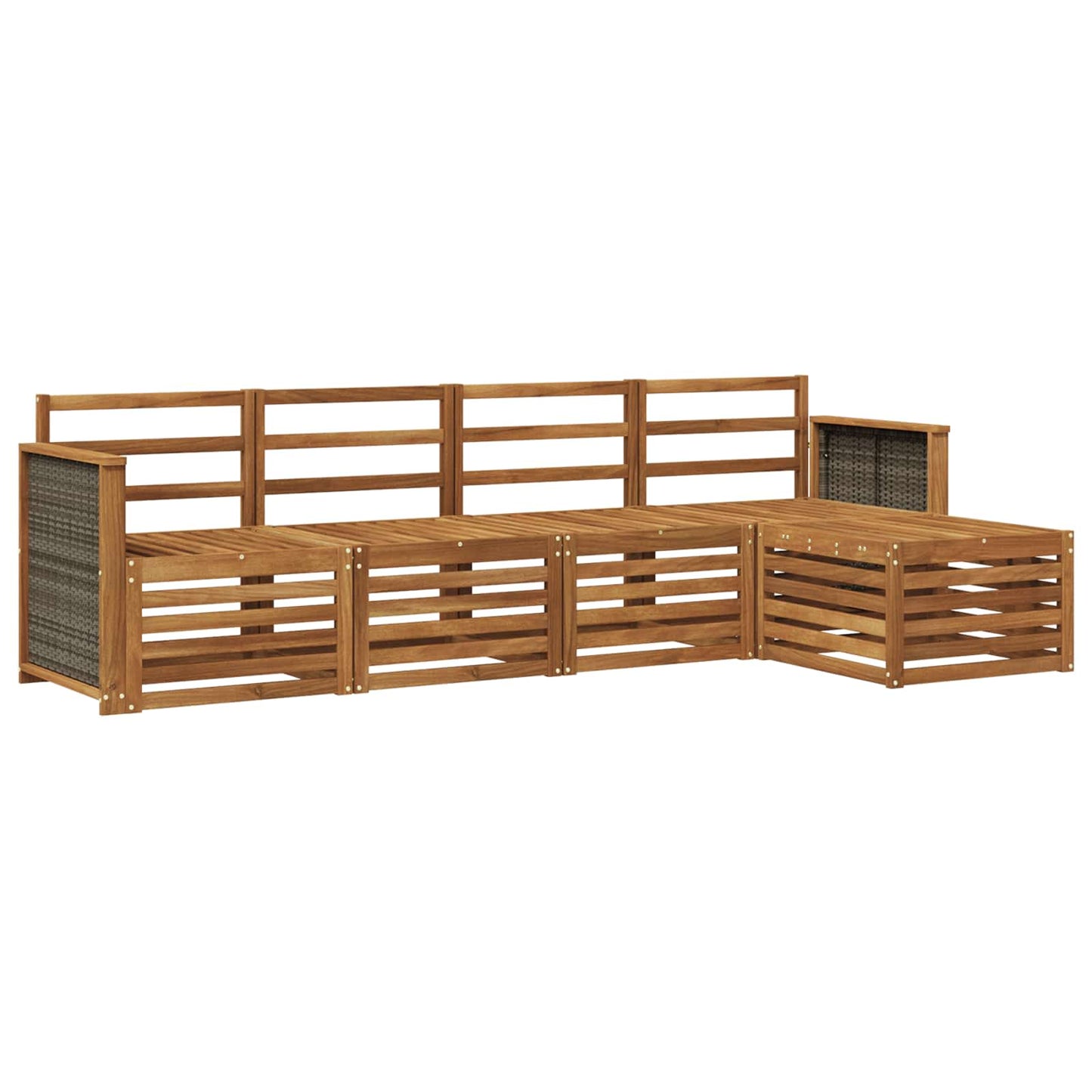 Outdoor-Sofagarnitur 5 stk. Natur