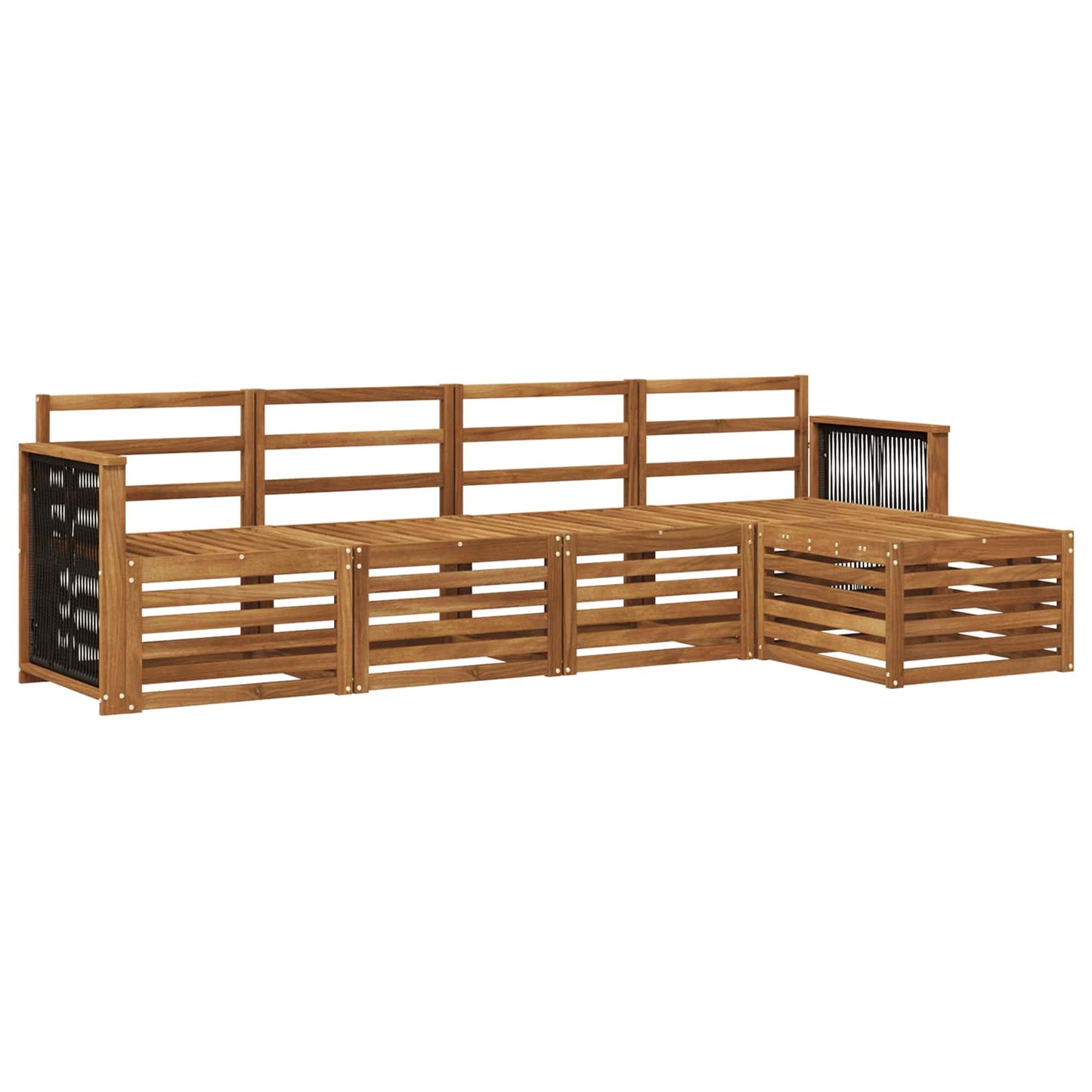 Outdoor-Sofagarnitur 5 stk. Natur