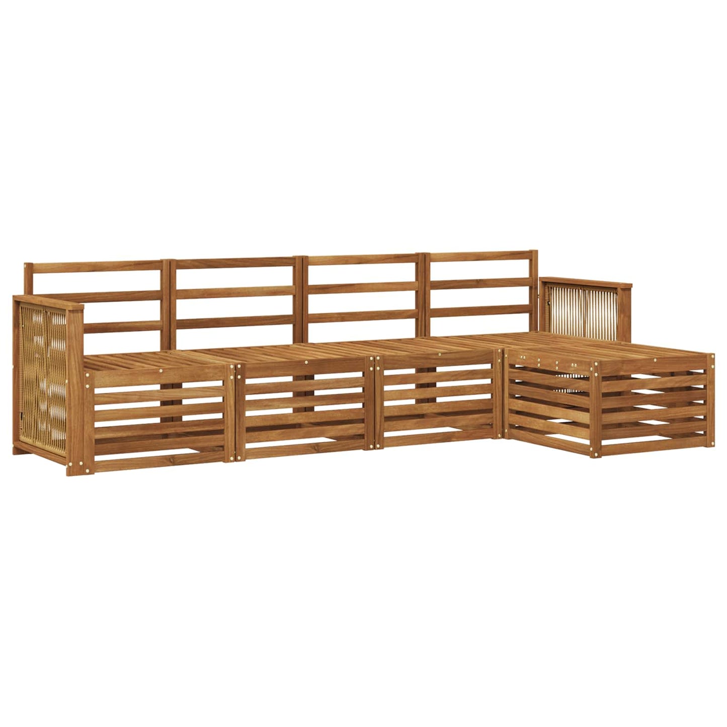 Outdoor-Sofagarnitur 5 stk. Natur