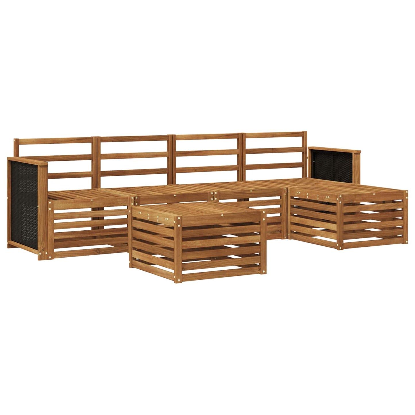 Outdoor-Sofagarnitur 6 stk. Natur