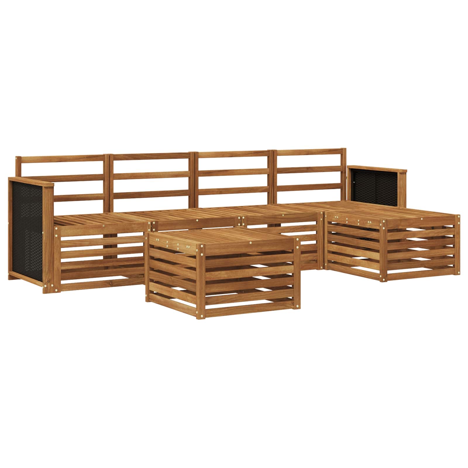 Outdoor-Sofagarnitur 6 stk. Natur