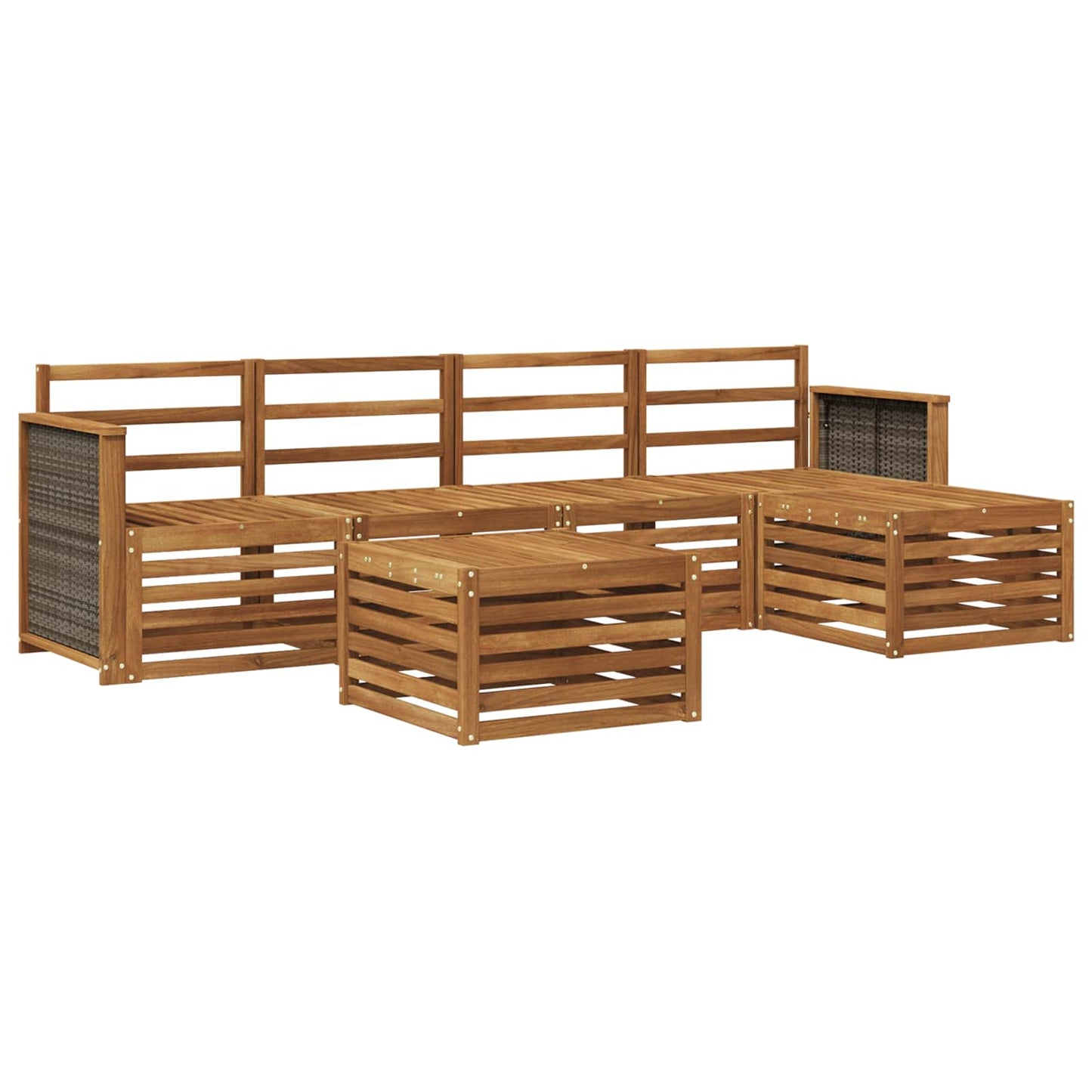 Outdoor-Sofagarnitur 6 stk. Natur