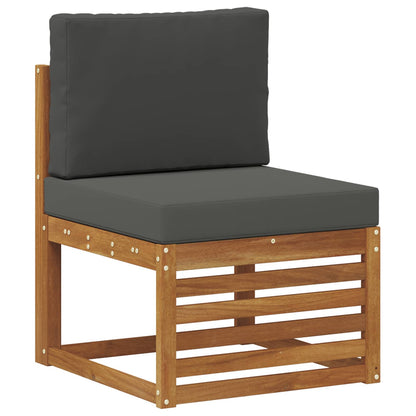 Outdoor-Sofagarnitur 6 stk. Natur und Anthrazit