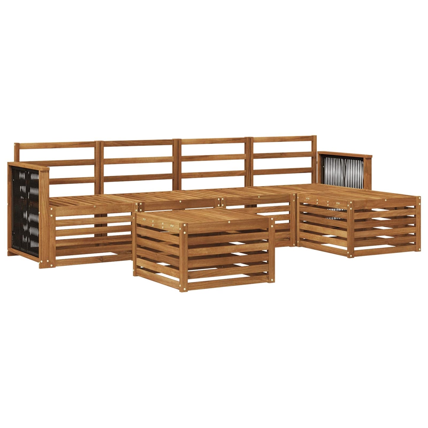Outdoor-Sofagarnitur 6 stk. Natur