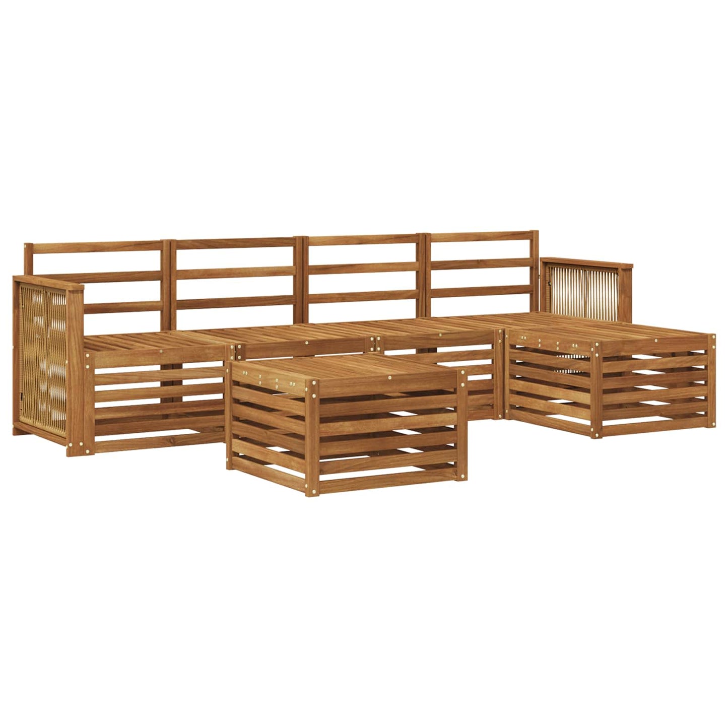 Outdoor-Sofagarnitur 6 stk. Natur