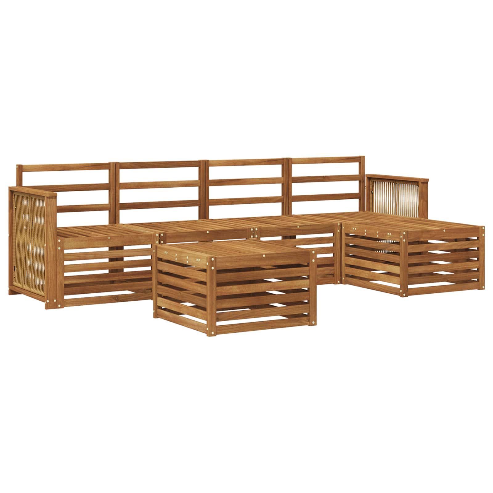 Outdoor-Sofagarnitur 6 stk. Natur