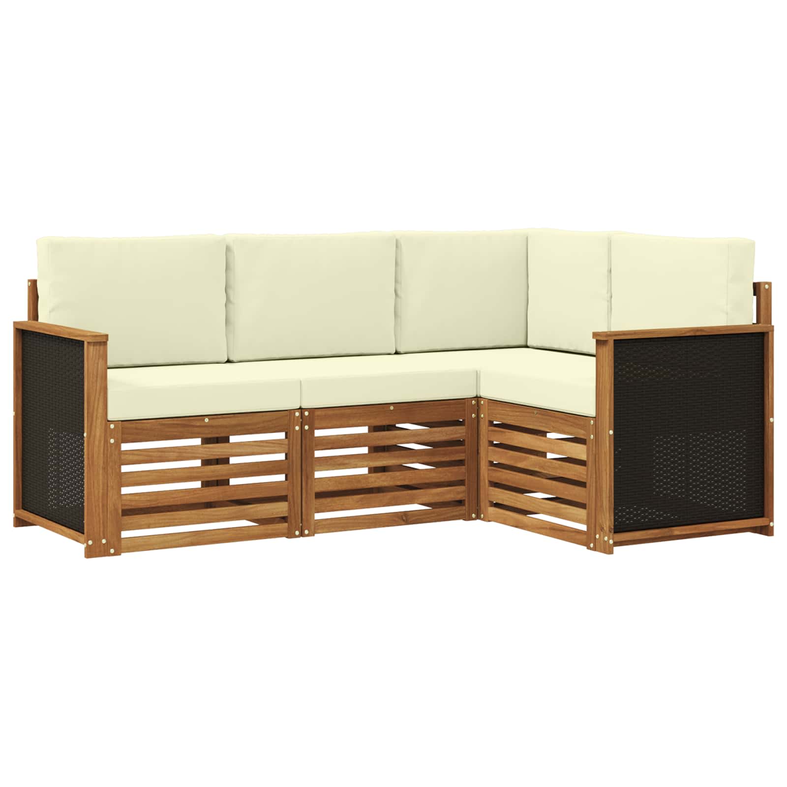 Sofagarnituren mit Kissen 4 pcs Massivholz Akazie