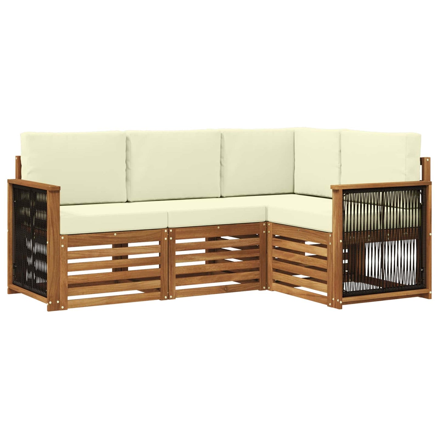 Sofagarnituren mit Kissen 4 pcs Massivholz Akazie