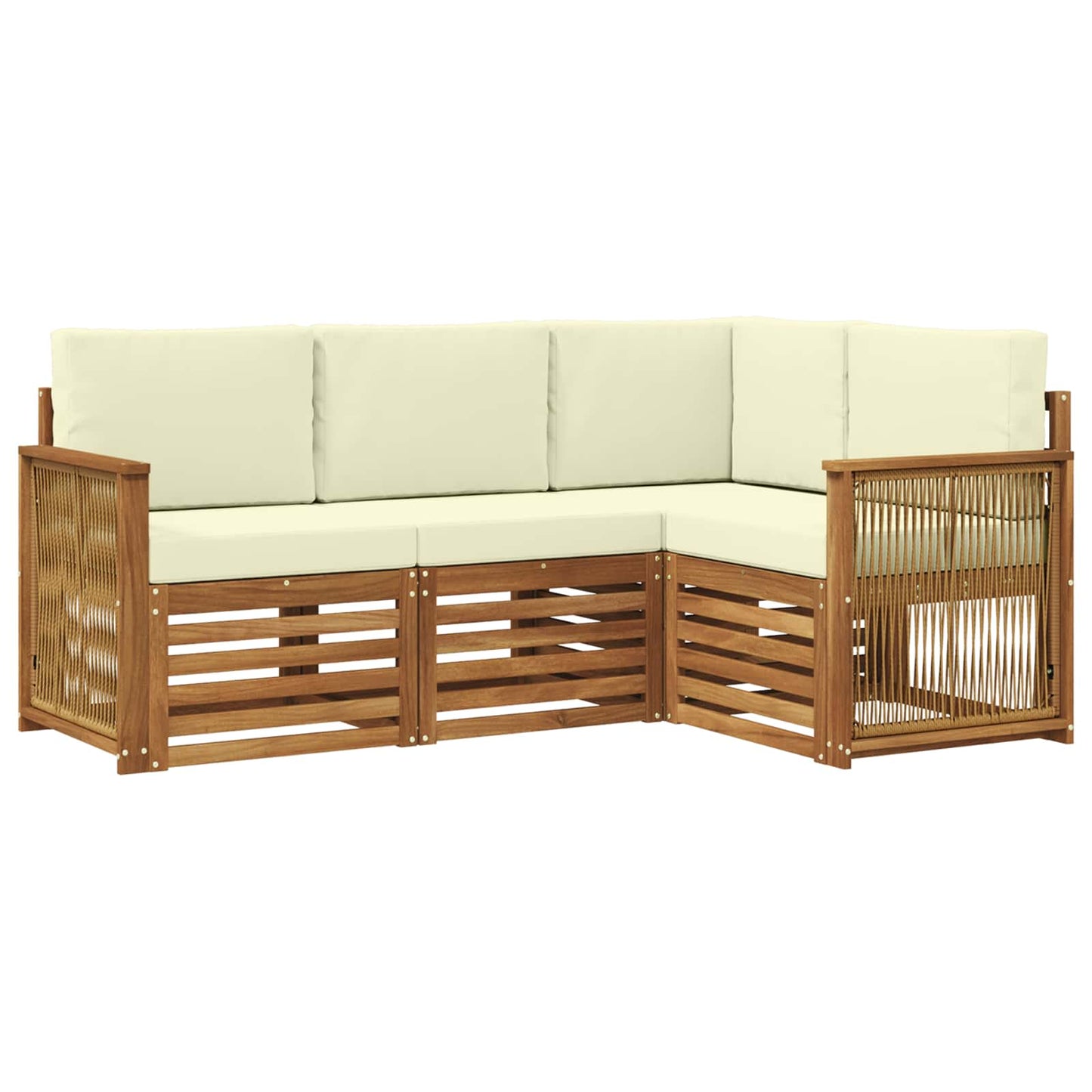 Sofagarnituren mit Kissen 4 pcs Massivholz Akazie