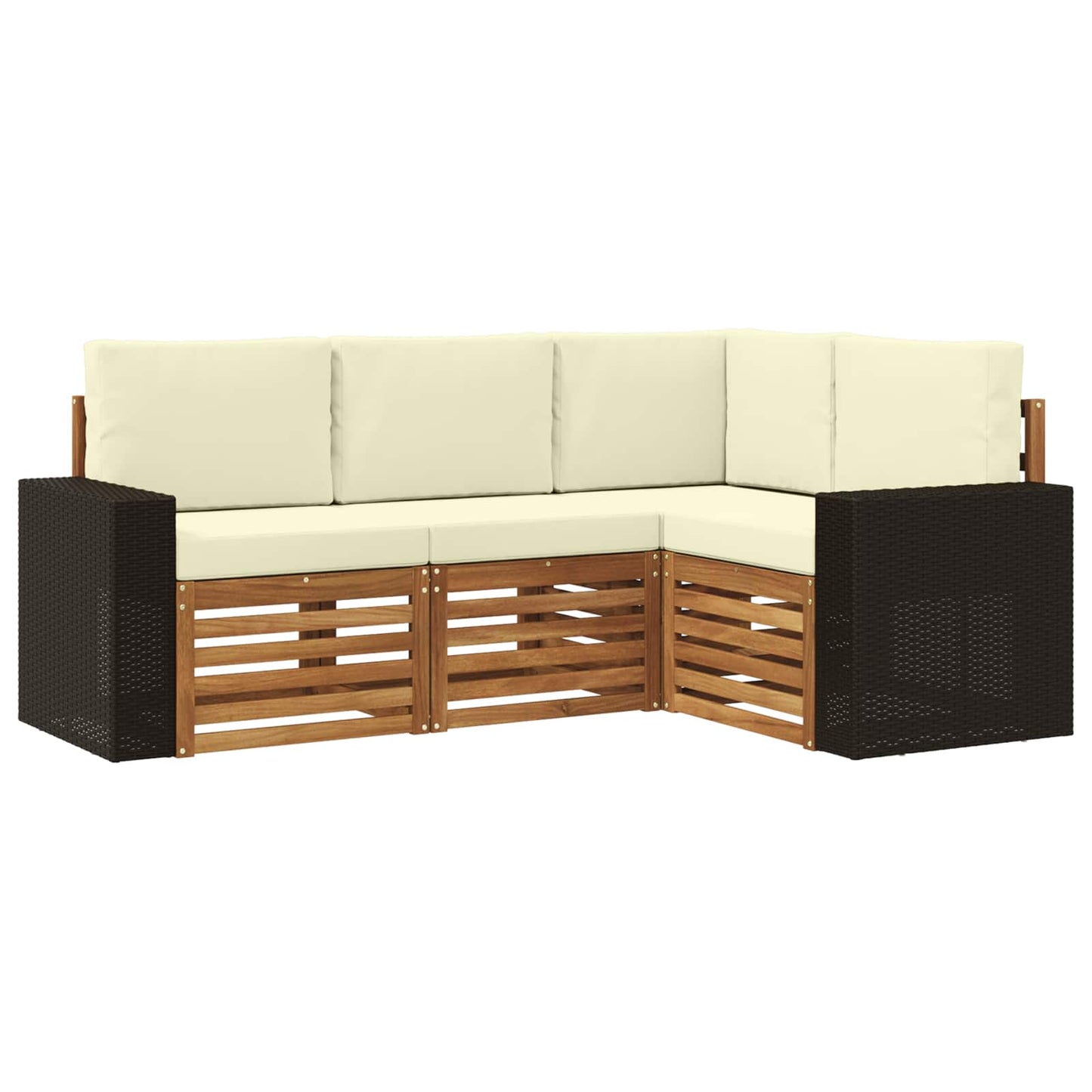 Sofagarnituren mit Kissen 4 pcs Massivholz Akazie