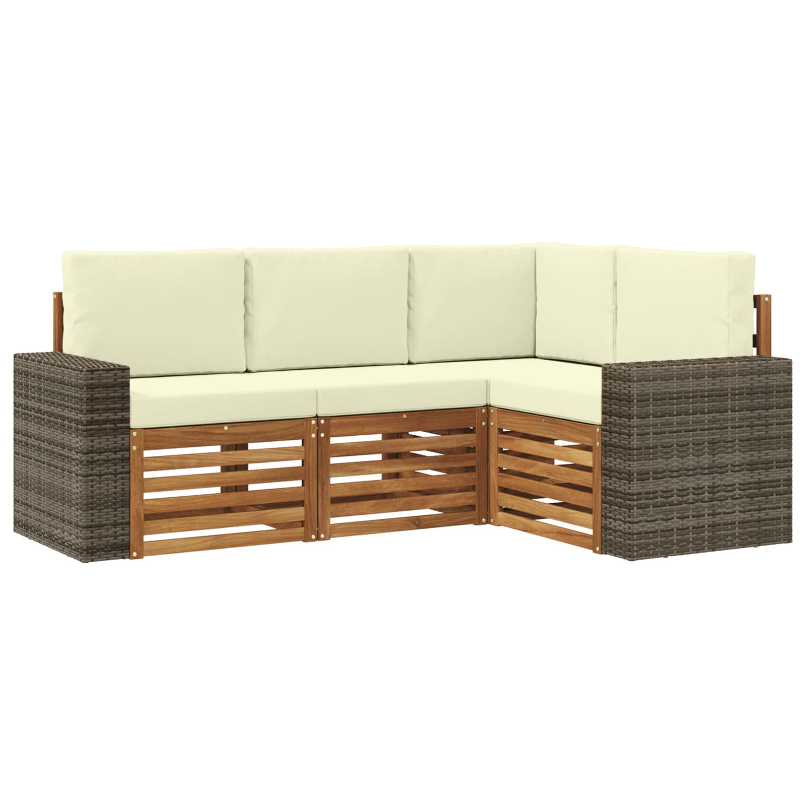 Sofagarnituren mit Kissen 4 pcs Massivholz Akazie
