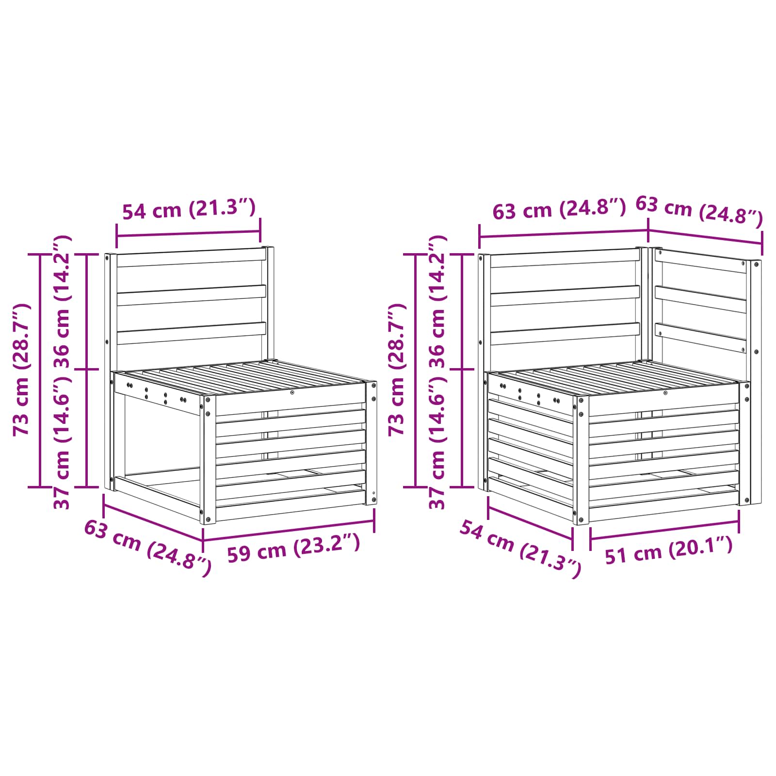 Outdoor-Sofagarnitur 4 stk. Natur Massivholz Akazie