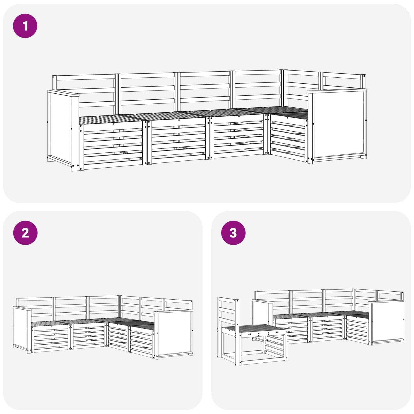 Outdoor-Sofagarnitur 4 stk. Natur Massivholz Akazie
