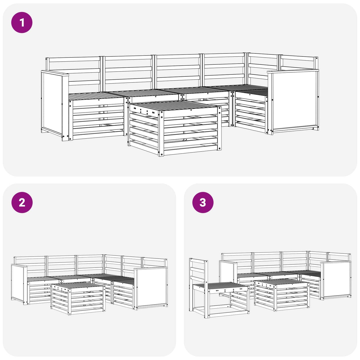 Outdoor-Sofagarnitur 5 stk. Natur Massivholz Akazie