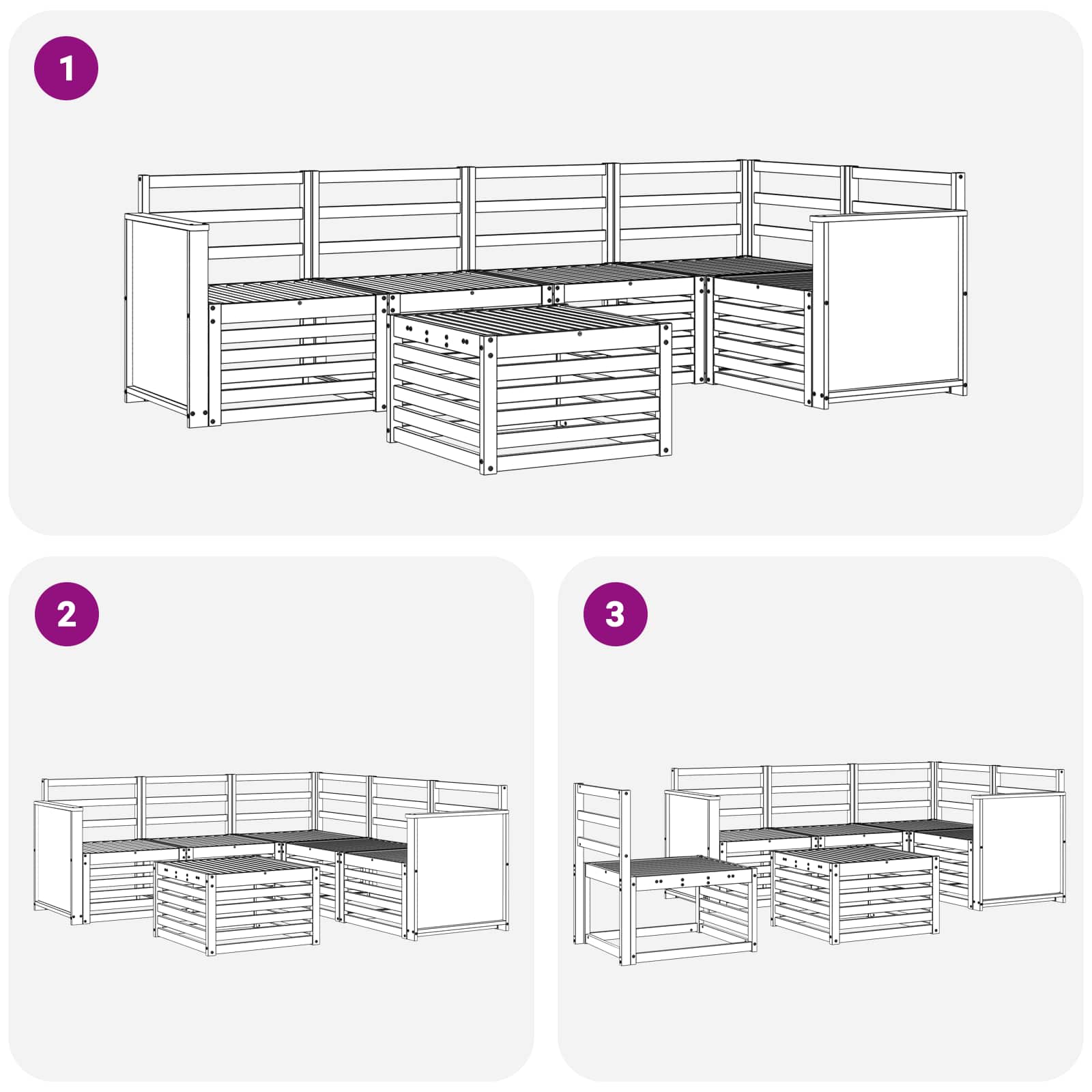 Outdoor-Sofagarnitur 5 stk. Natur Massivholz Akazie