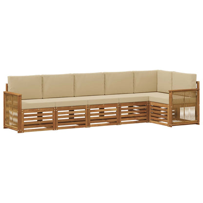 Outdoor-Sofagarnitur 5 stk. Natur