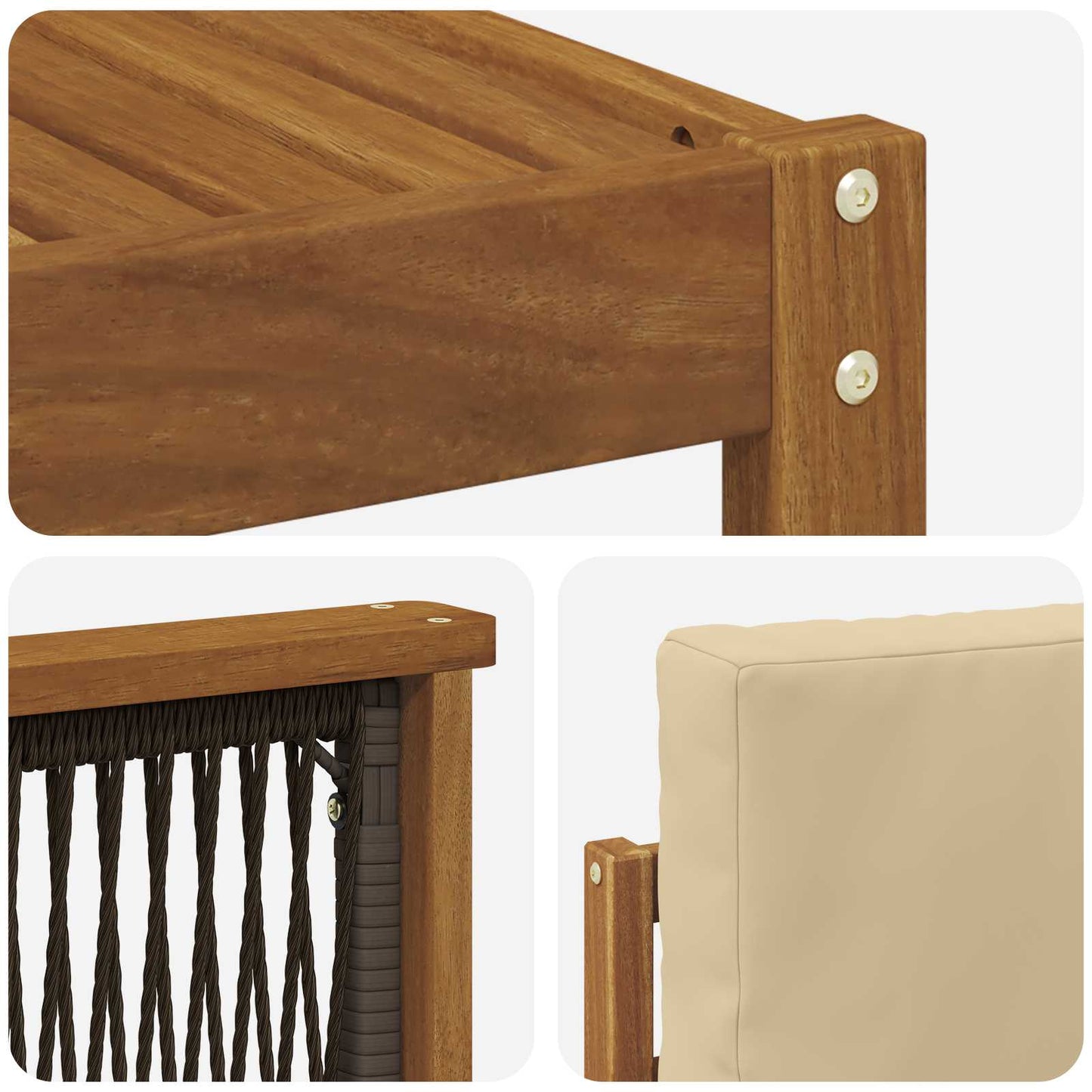 Outdoor-Sofagarnitur 6 stk. Natur