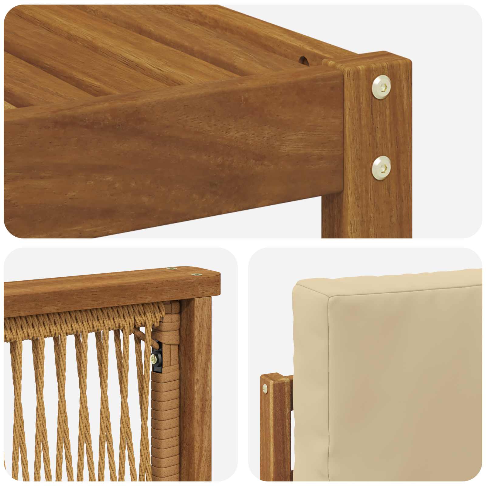Outdoor-Sofagarnitur 6 stk. Natur