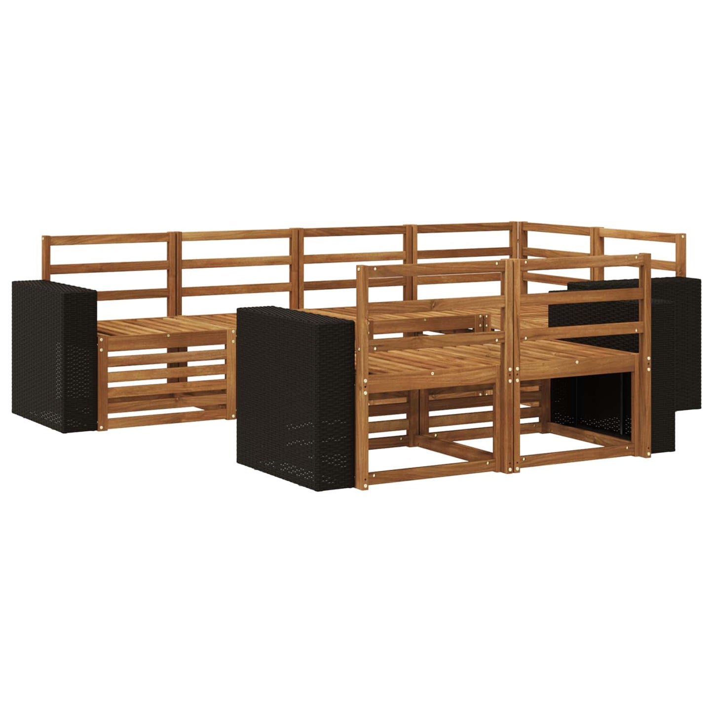 Ecksofa Set 7 pcs Natur