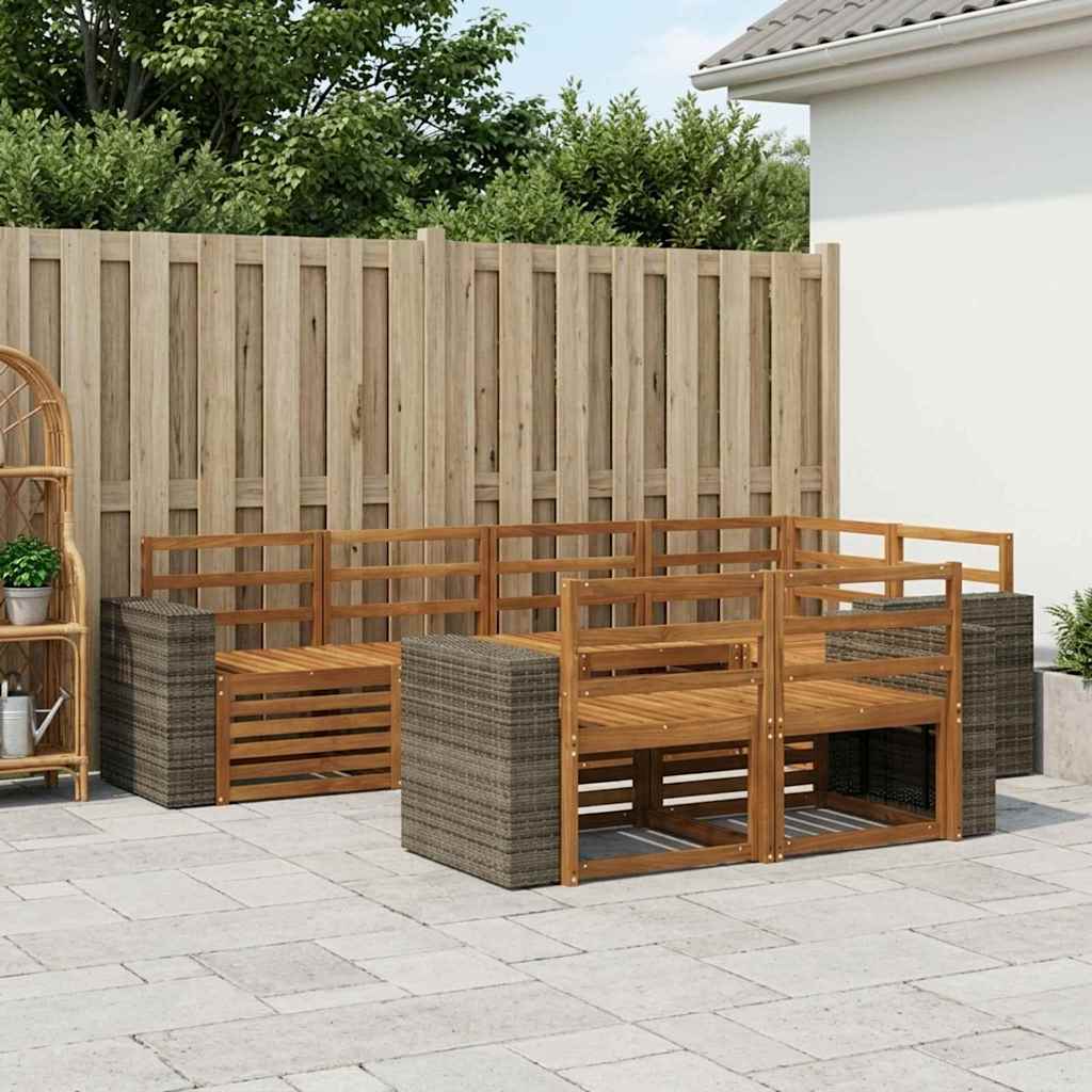 Ecksofa Set 7 pcs Natur