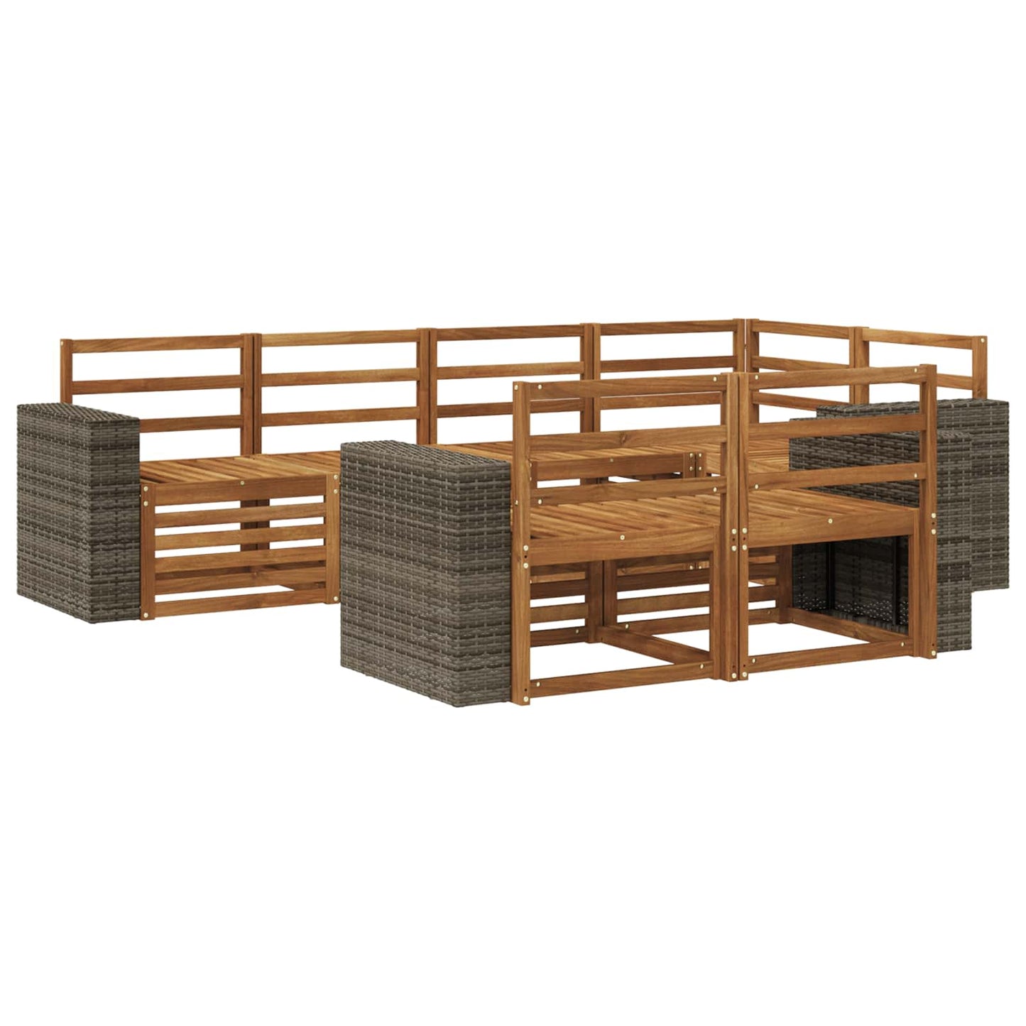 Ecksofa Set 7 pcs Natur