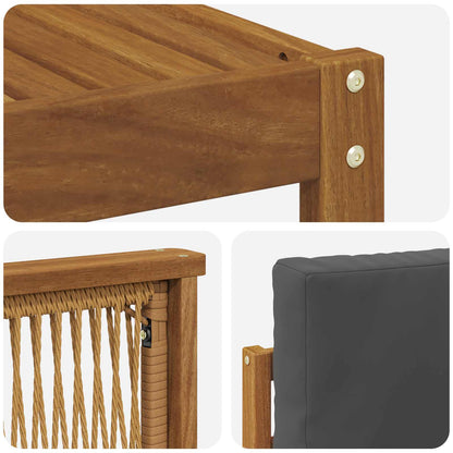 Outdoor-Sofagarnitur 6 stk. Natur und Anthrazit