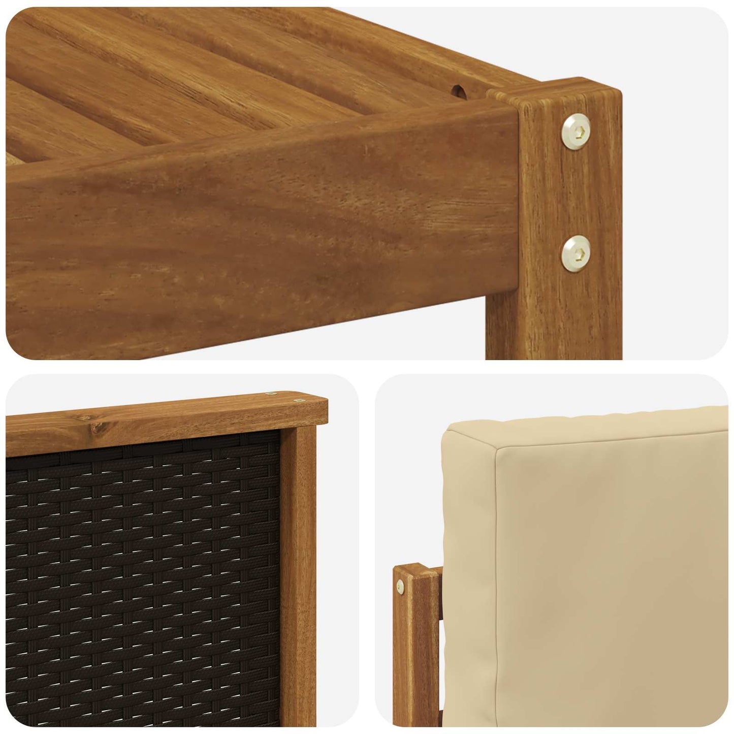 Outdoor-Sofagarnitur 7 stk. Natur