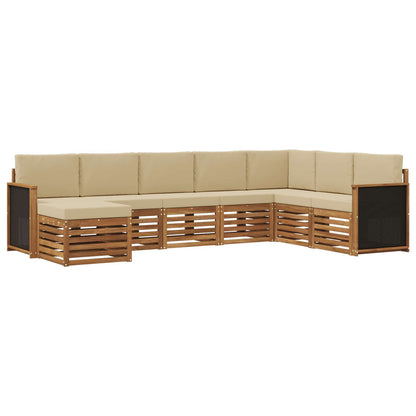 Outdoor-Sofagarnitur 8 stk. Natur