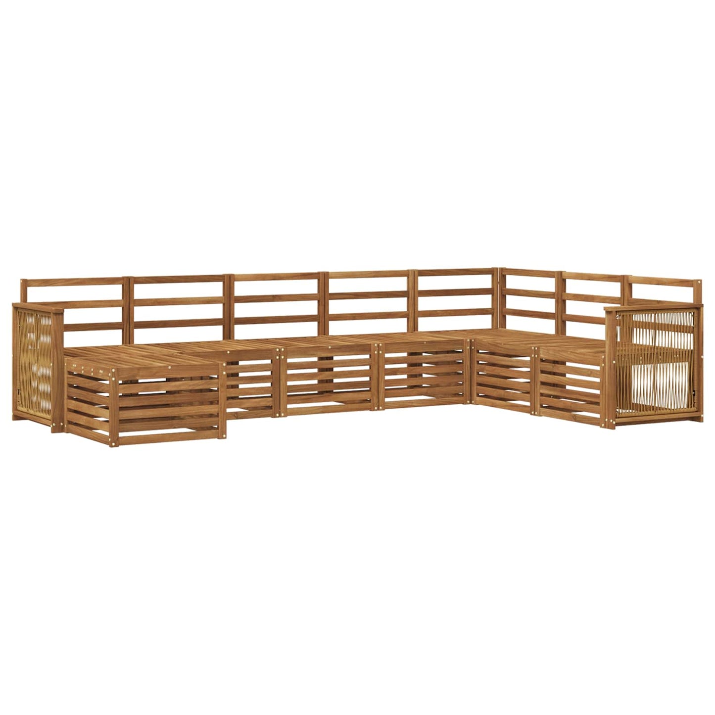 Outdoor-Sofagarnitur 6 pcs Natur Massivholz Akazie