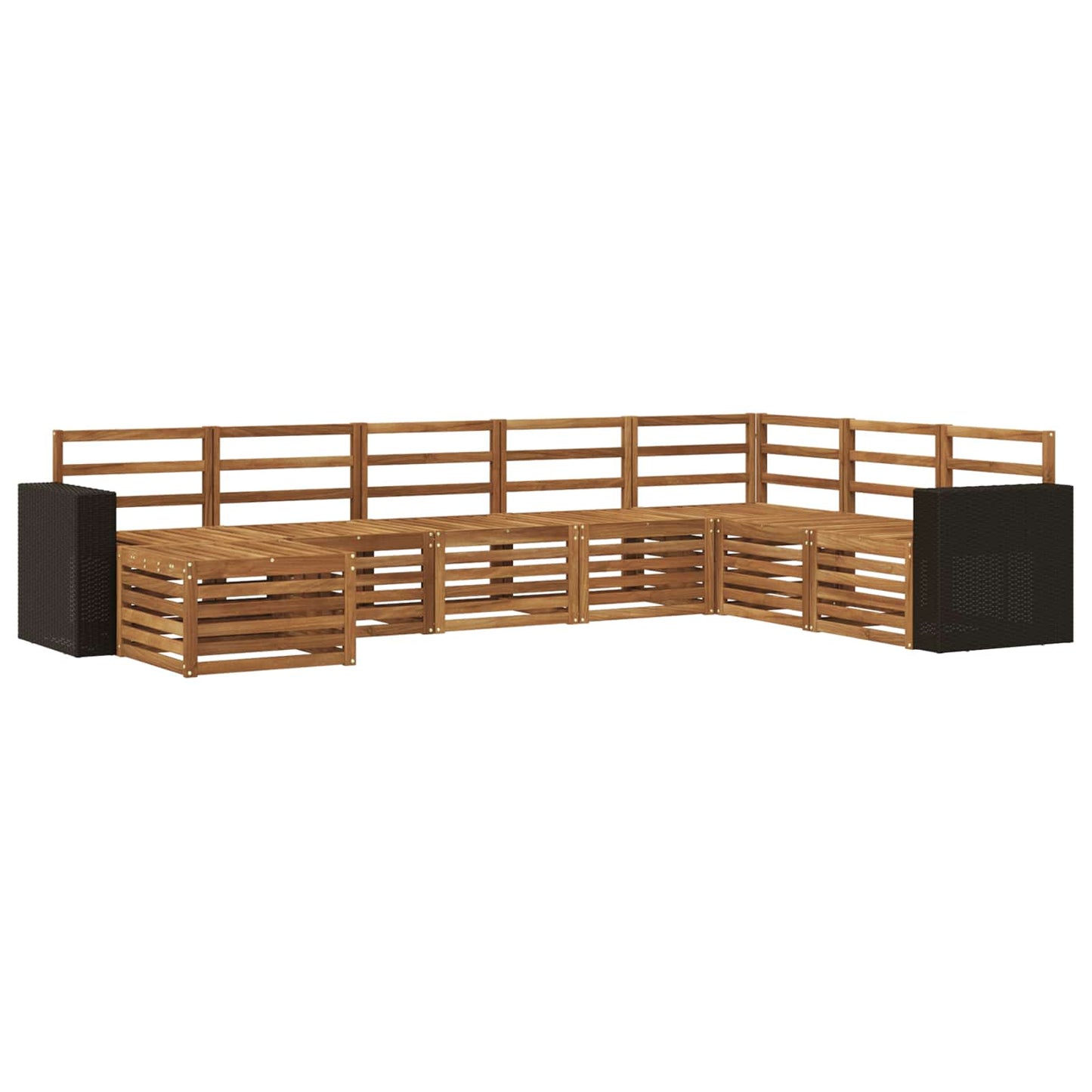 Outdoor-Sofagarnitur 8 pcs Natur Massivholz Akazie