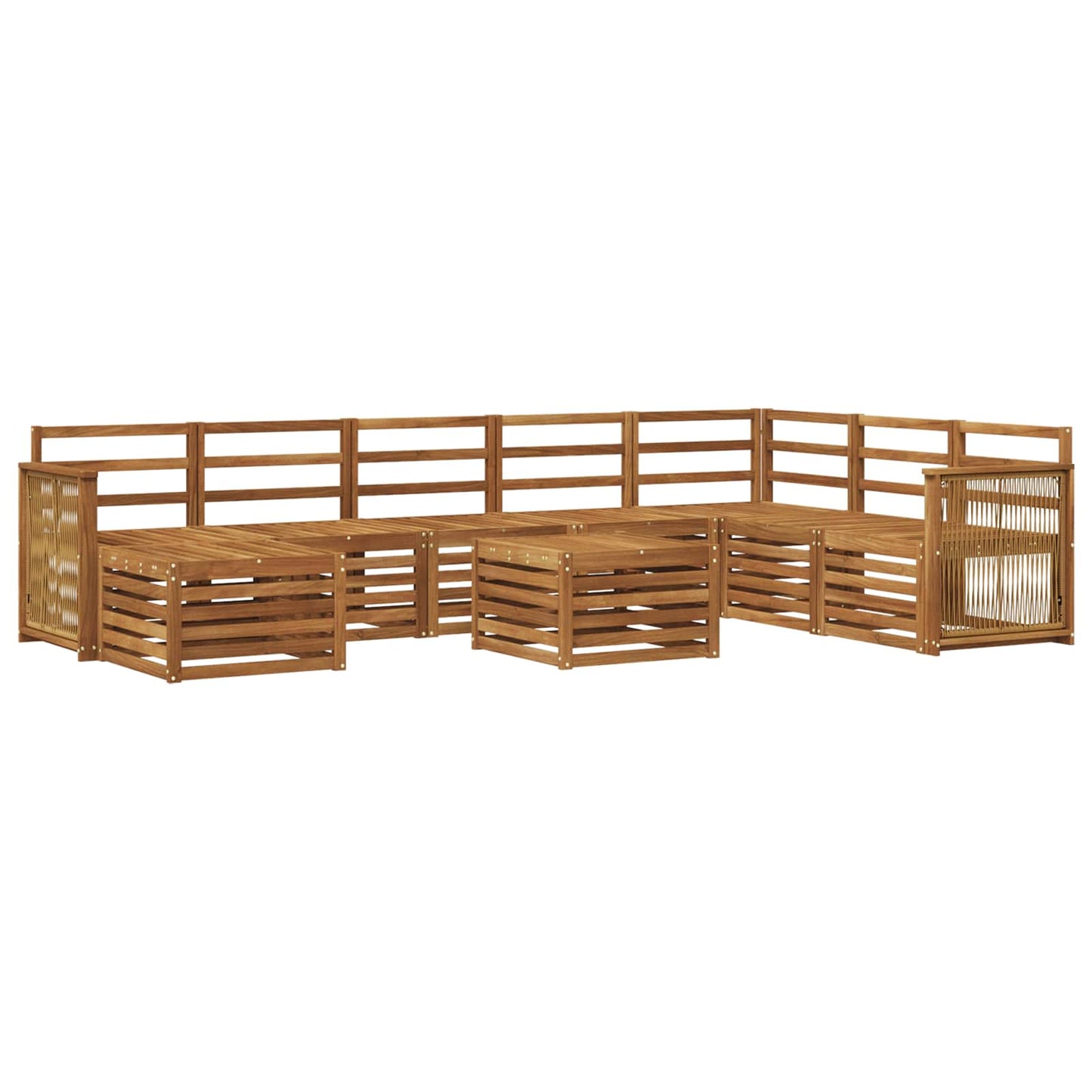Outdoor-Sofagarnitur 7 pcs Natur Massivholz Akazie