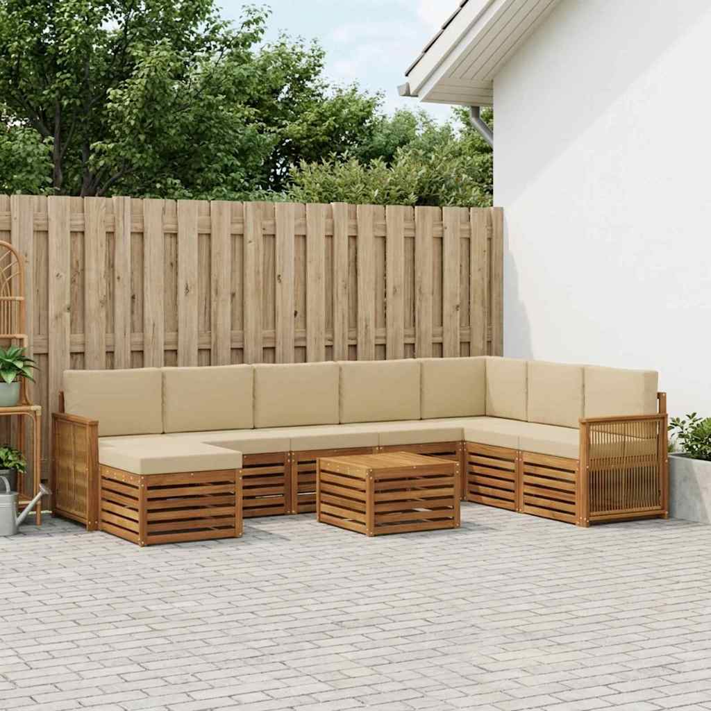 Outdoor-Sofagarnitur 7 stk. Natur