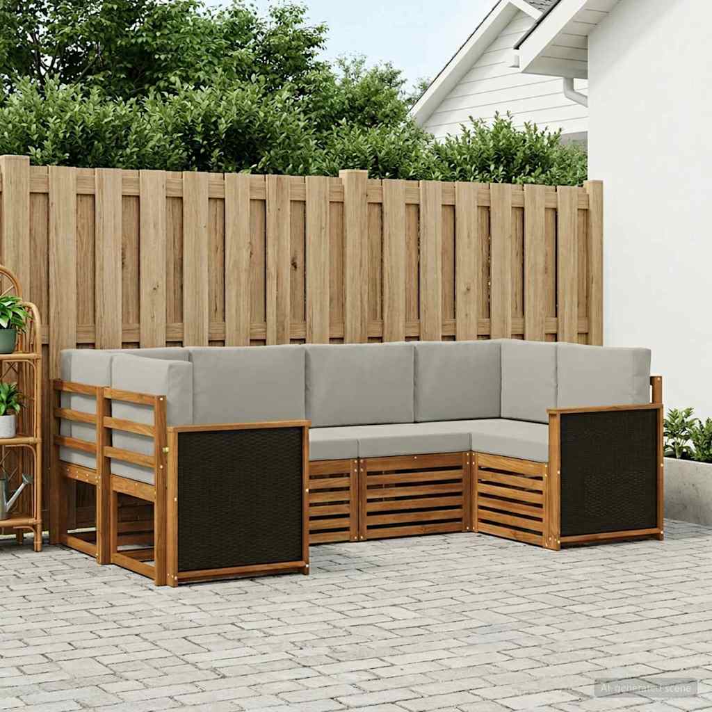 Ecksofa Set mit Kissen 5 pcs