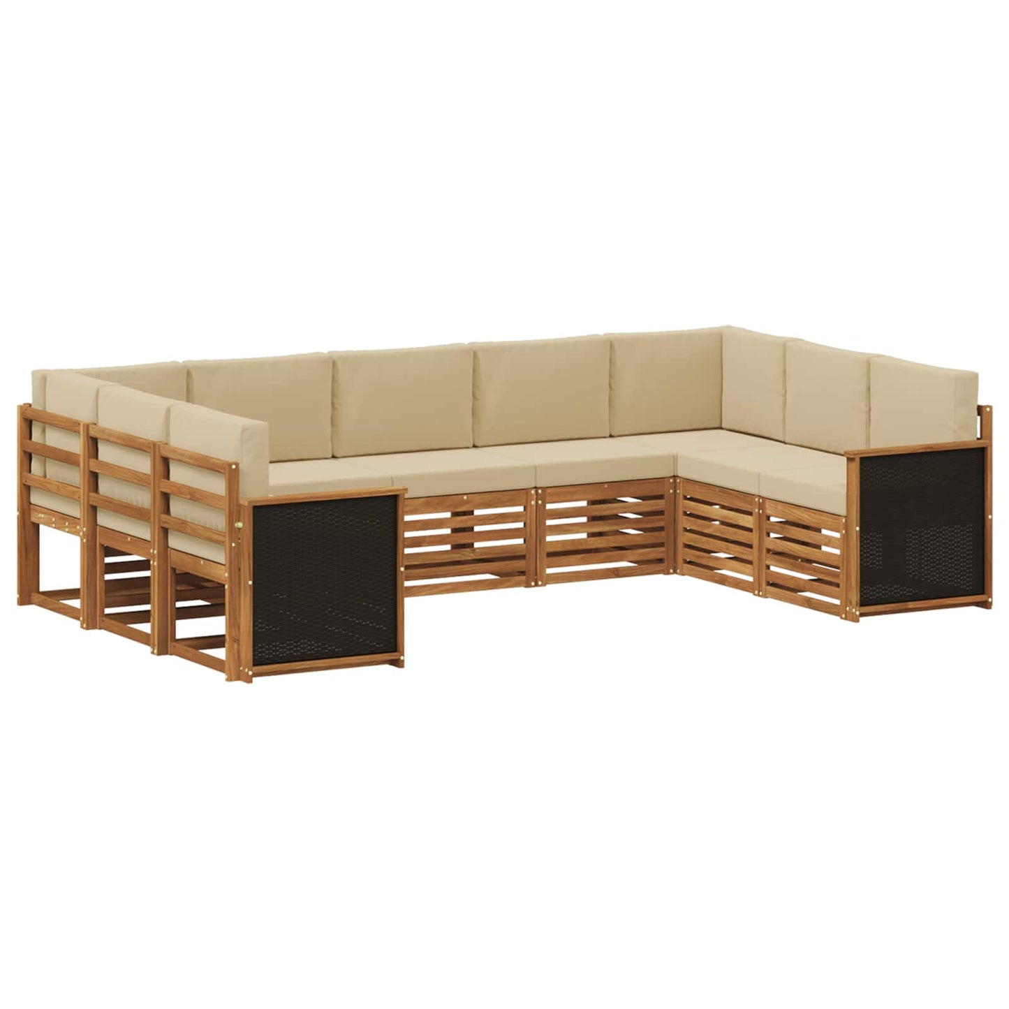 Outdoor-Sofagarnitur 7 stk. Natur