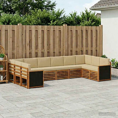 Outdoor-Sofagarnitur 7 stk. Natur
